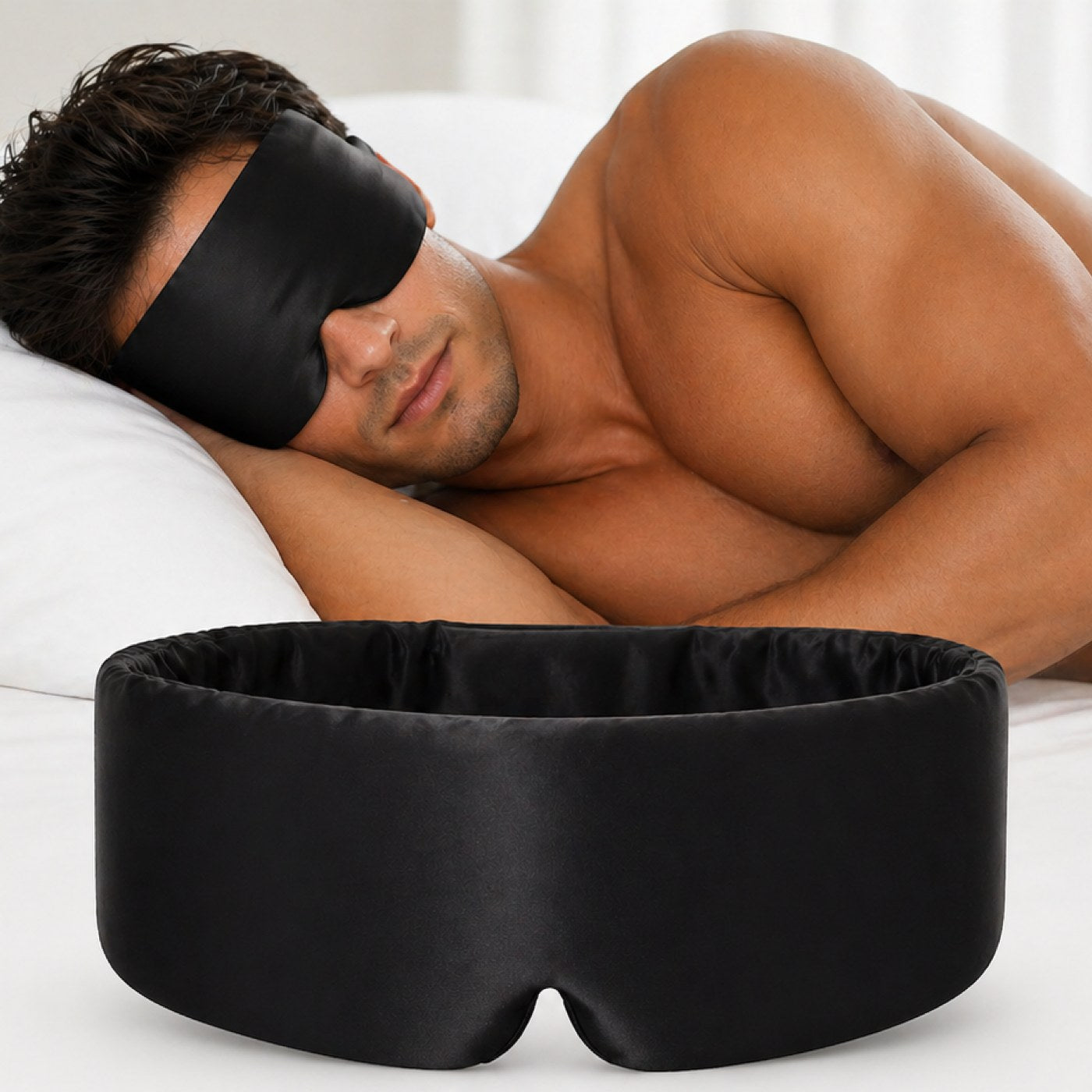 Zijden slaapmasker van moerbeizijde - productfoto