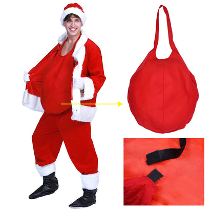 Producttitel: Lola - Kerst Cosplay Kostuum met Buiktas - Egaal Rood - Polyester