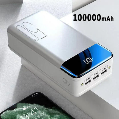 100.000mAh Powerbank – Krachtige Draagbare Energiebron met Snelladen & Universele Compatibiliteit