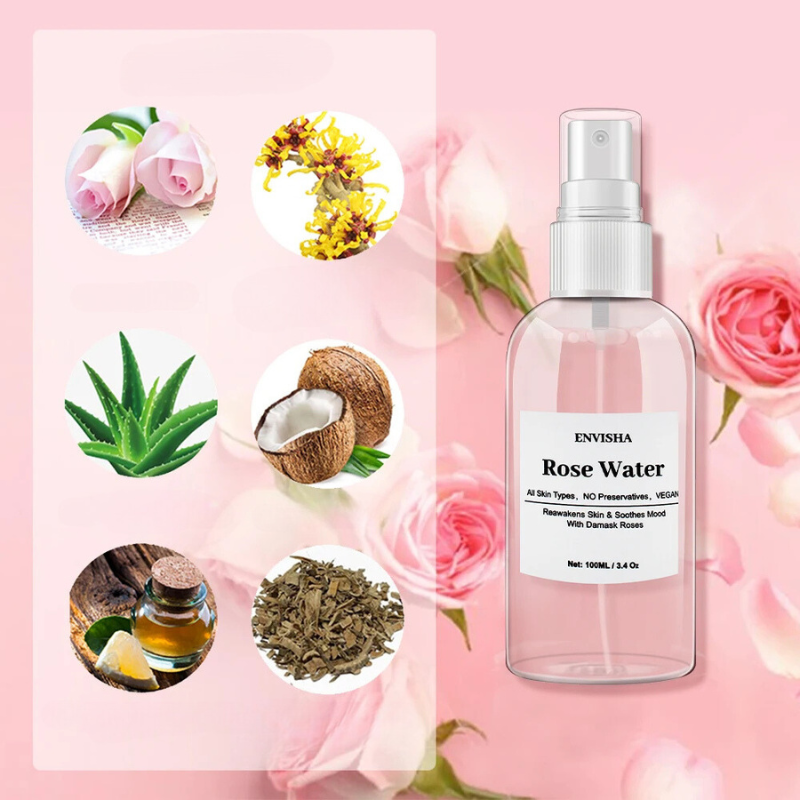 FloralDew Mist Rozenwater Serum 100ml – Kalmerend & Hydraterend voor Gevoelige Huid