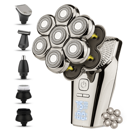 Hoofdscheerapparaat met 7 Koppen en 3 Snelheden voor Nat en Droog Scheren
