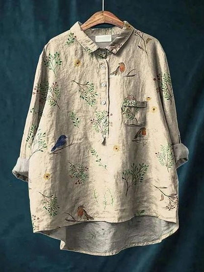 Bloemenblouse dames bloemenprint 7 - luchtige zomerse blouse bloemen