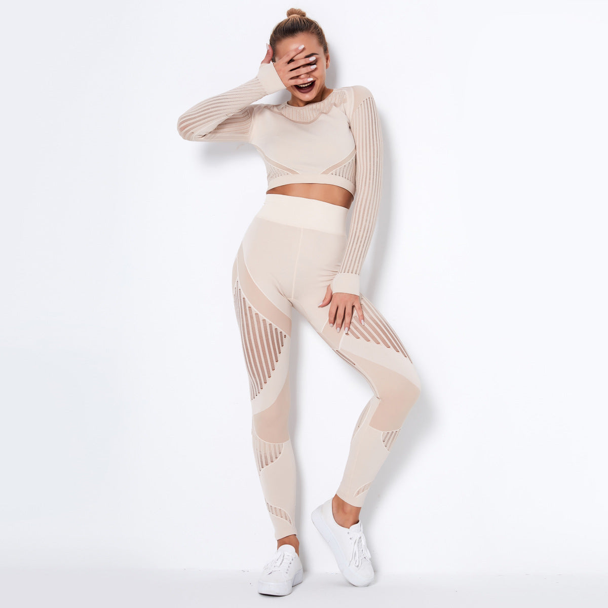 Naadloze sportlegging dames - hoge taille - productfoto