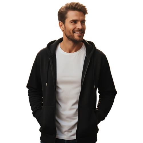 Verwarmde hoodie met usb - trui of vest in man – vest (met rits)