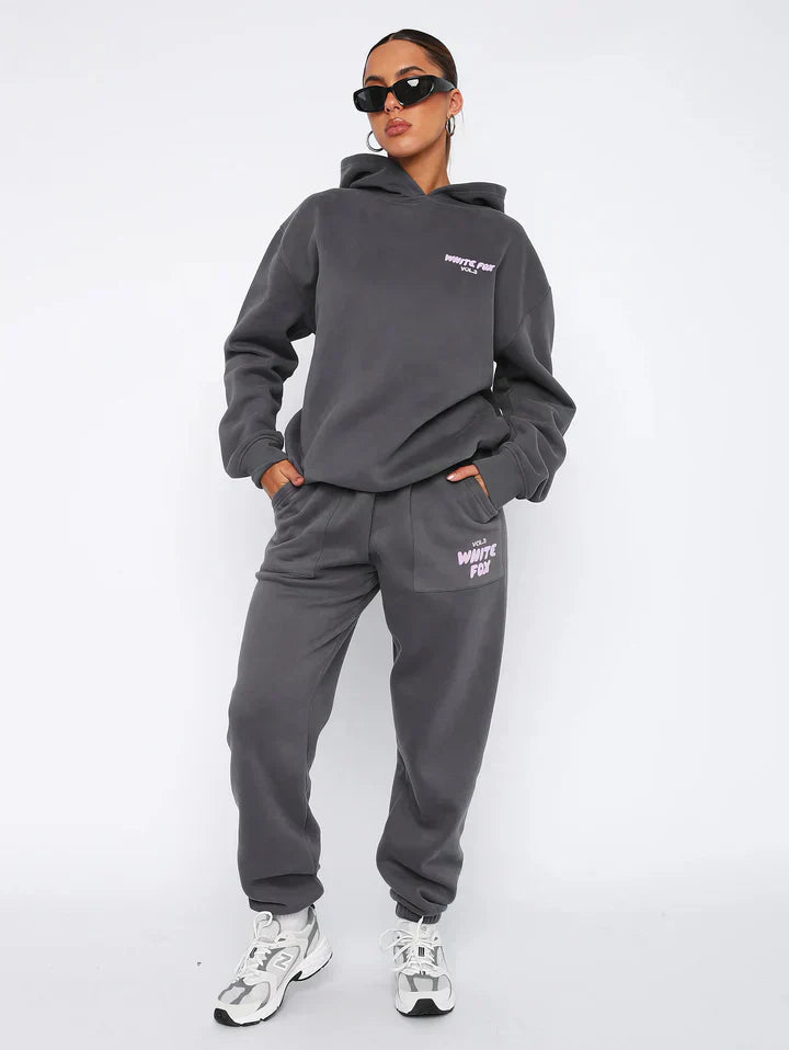 Trendy Dames Trainingspak – Zachte Hoodie en Joggers voor Comfort en Stijl