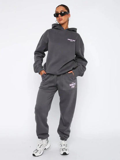 Trendy Dames Trainingspak – Zachte Hoodie en Joggers voor Comfort en Stijl
