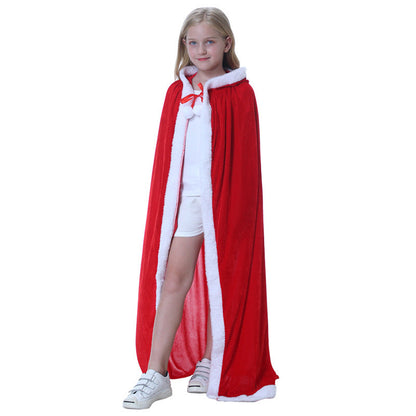 Emma - Kerstcape Cosplay Kostuum - Rood - Katoen/Polyester Mix - Comfortabel en Stijlvol