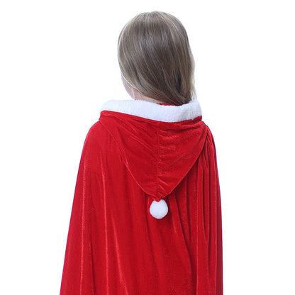 Emma - Kerstcape Cosplay Kostuum - Rood - Katoen/Polyester Mix - Comfortabel en Stijlvol