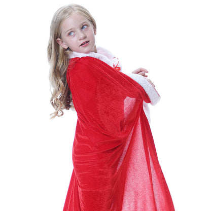 Emma - Kerstcape Cosplay Kostuum - Rood - Katoen/Polyester Mix - Comfortabel en Stijlvol