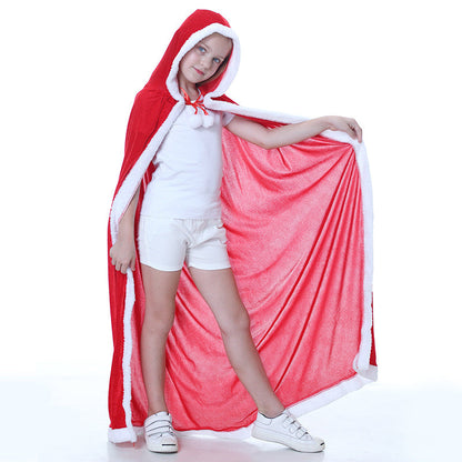 Emma - Kerstcape Cosplay Kostuum - Rood - Katoen/Polyester Mix - Comfortabel en Stijlvol