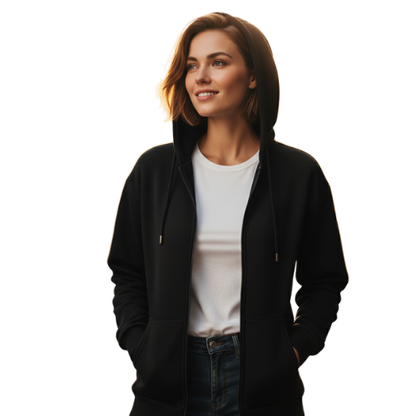 Verwarmde hoodie met usb - trui of vest in vrouw – vest (met rits)