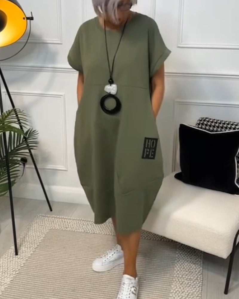 Luchtige Zomerjurk met Zakken – Casual Losvallend Design van Katoen