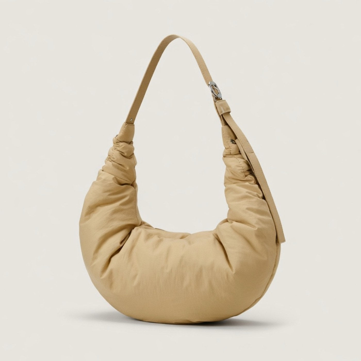 Crossbody tas gebogen model - unisex in khaki