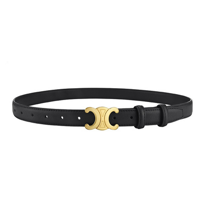 Leren Riem met Gouden Gesp – Elegant, Verstelbaar & Duurzaam