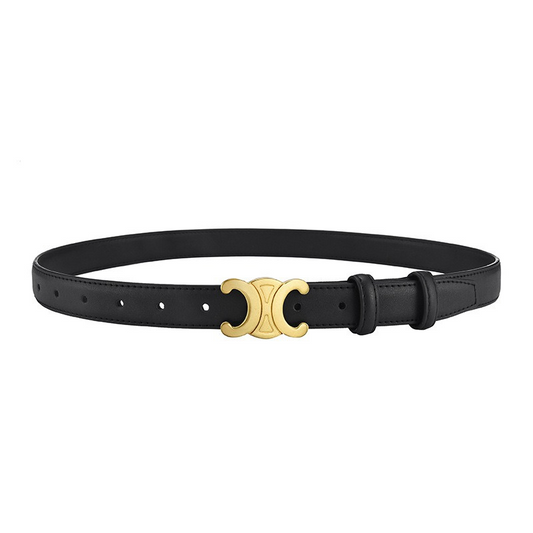 Leren Riem met Gouden Gesp – Elegant, Verstelbaar & Duurzaam