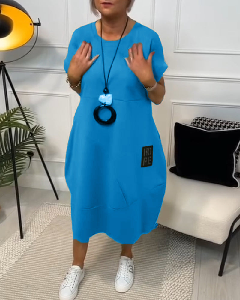 Luchtige Zomerjurk met Zakken – Casual Losvallend Design van Katoen