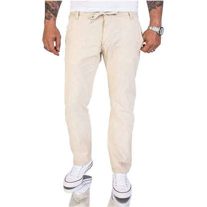 Casual Heren Broek - Katoen - Effen Ontwerp - Comfortabel en Veelzijdig