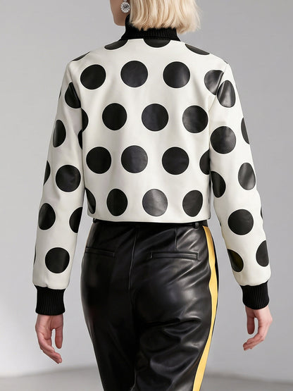 Polkadot jack dames cropped in crème en zwart