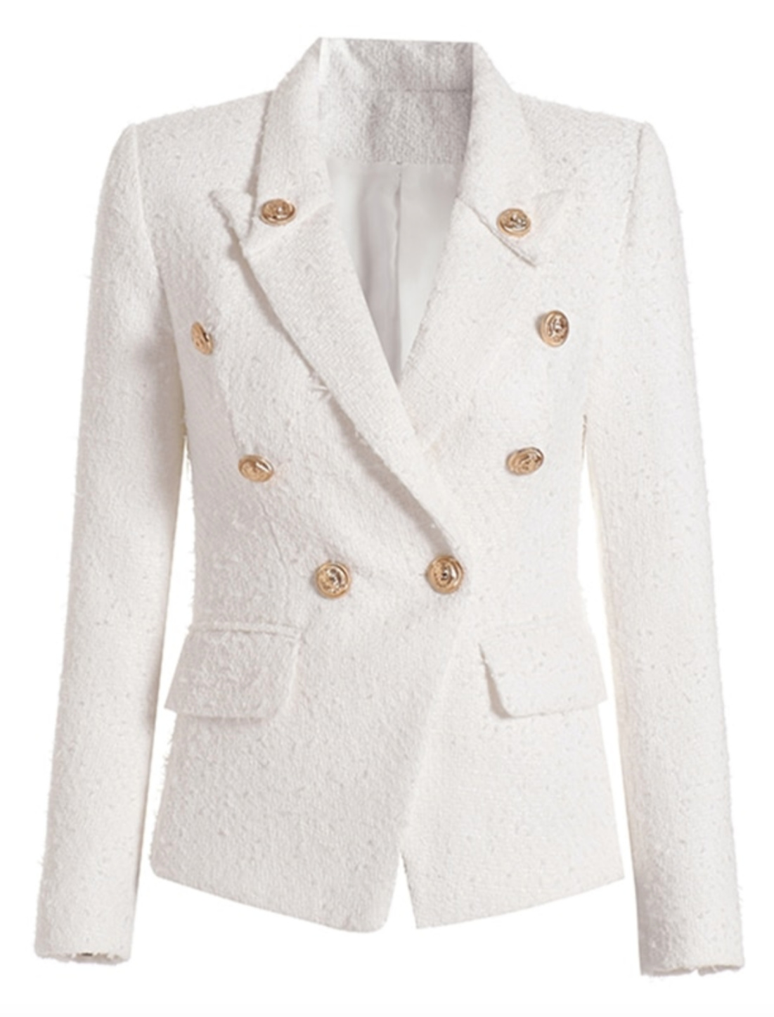 Tweed Blazer - Dames - Elegante Angelina Stijl met Slim Fit Pasvorm