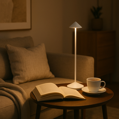 Minimalistische draadloze LED tafellamp dimbaar voor binnen en buiten