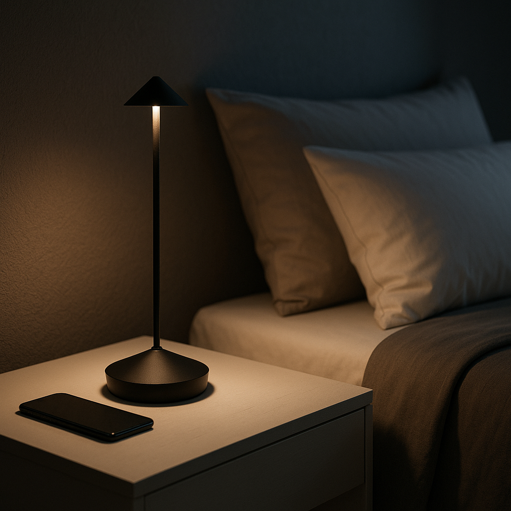 Minimalistische draadloze LED tafellamp dimbaar voor binnen en buiten