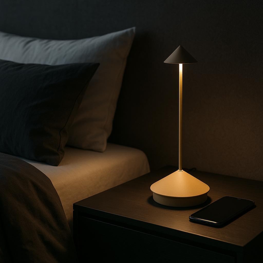 Minimalistische draadloze LED tafellamp dimbaar voor binnen en buiten