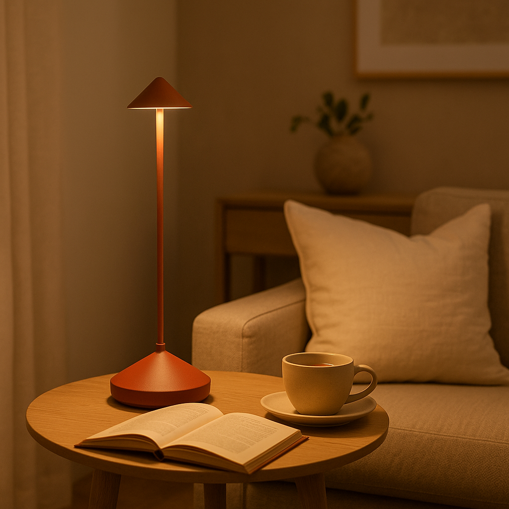 Minimalistische draadloze LED tafellamp dimbaar voor binnen en buiten