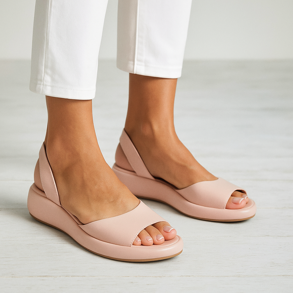 Ottilie zomersandalen lichtroze - ergonomische dames sandalen