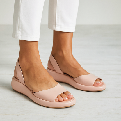 Ottilie zomersandalen lichtroze - ergonomische dames sandalen