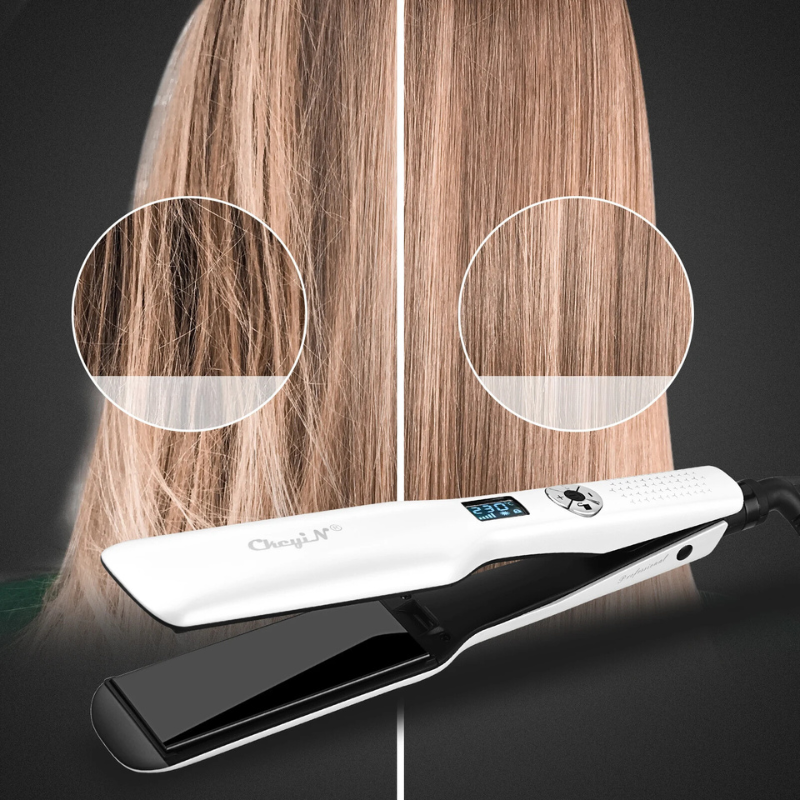 HeatWavePro Snelle Haarstyler – Brede Platen, Ion Technologie & Instelbare Temperatuur