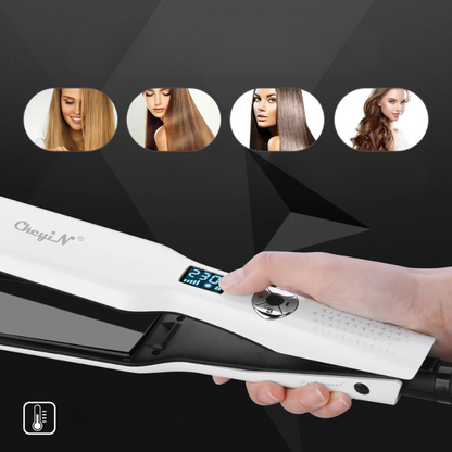 HeatWavePro Snelle Haarstyler – Brede Platen, Ion Technologie & Instelbare Temperatuur