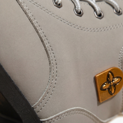 Veterboots dames met plateau - detailfoto