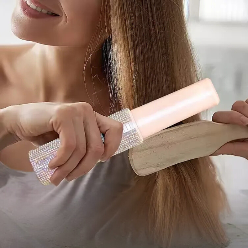 VelvetCurl 2-in-1 Draadloze Haar Tool - Compacte Stijltang en Krultang met USB-opladen