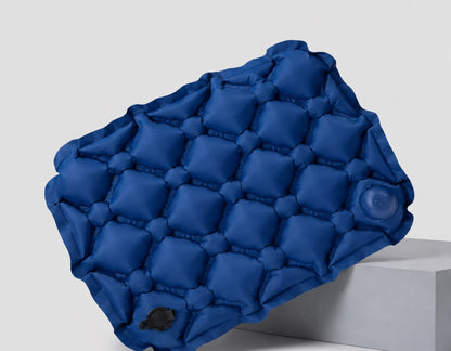 Opblaasbaar zitkussen - 90 gram, compact in blauw