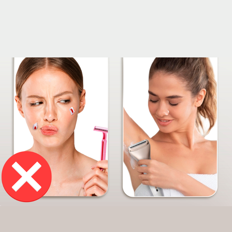 Scheerapparaat vrouw 2-in-1 Elektrisch Waterdicht voor Nat en Droog Gebruik