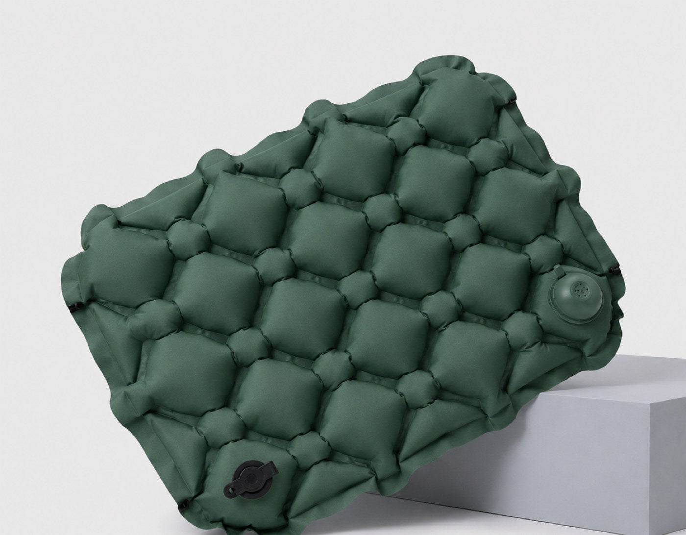 Opblaasbaar zitkussen - 90 gram, compact in groen