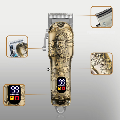 4-in-1 Professionele Tondeuse Set - Complete Haartrimmer met LED-display en Accessoires
