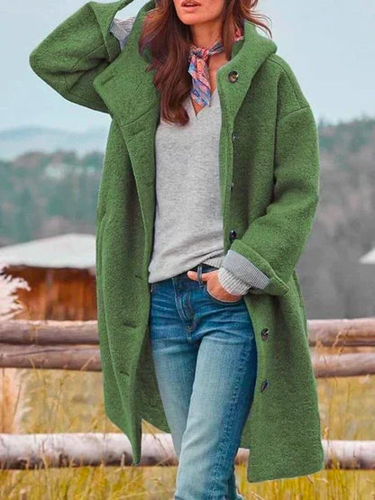 Comfy Jas – Warme Middellange Jas met Losse Pasvorm & Tijdloze Stijl