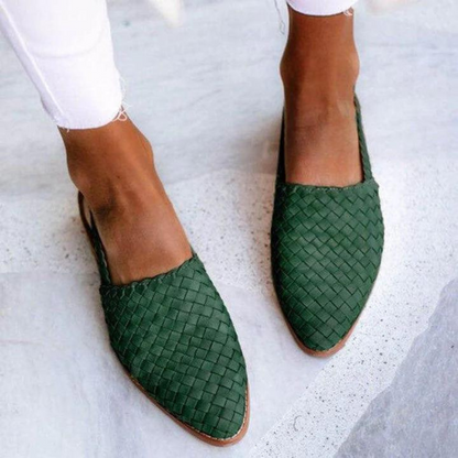 Elegante gevlochten ballerinas dames - comfortabele verfijnde platte schoenen