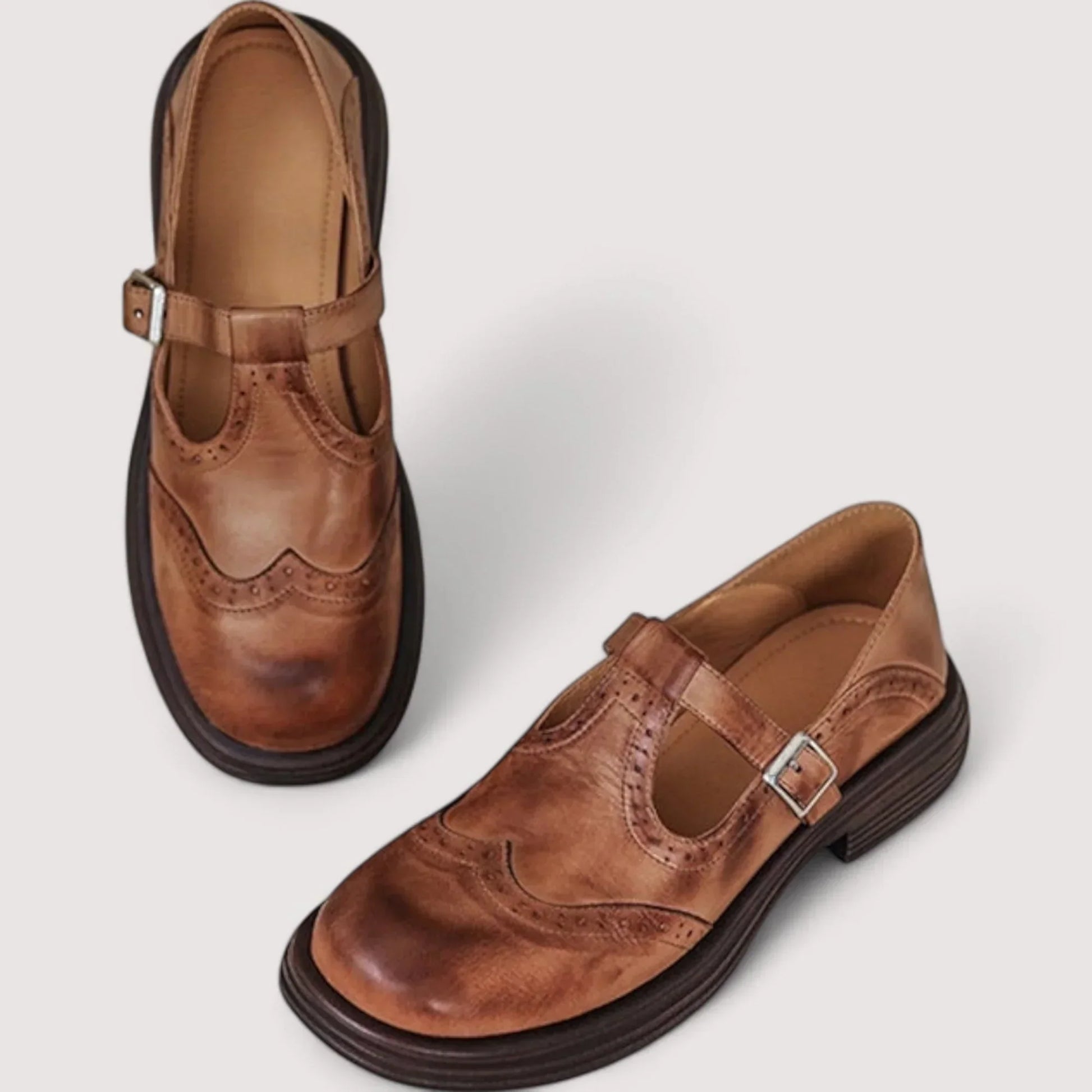 Orthopedische Mary Jane dames zwart - antislip zool achterkant