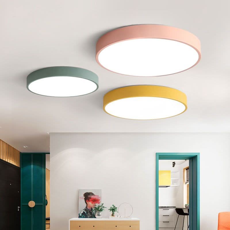 Plafondlamp in Roze en Grijs met Warmwit Licht