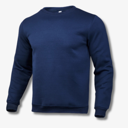 Effen herensweater met ronde hals in Marineblauw