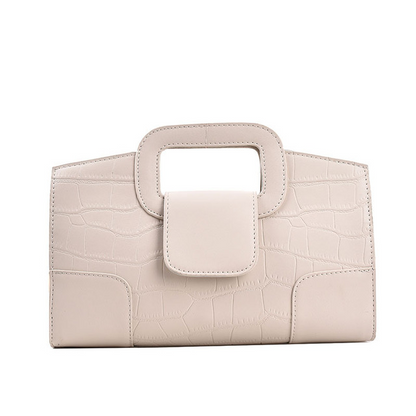 Isabella Handtas - Vegan Leer - Handgemaakt - Zwart, Beige, Bruin, Donkerbruin