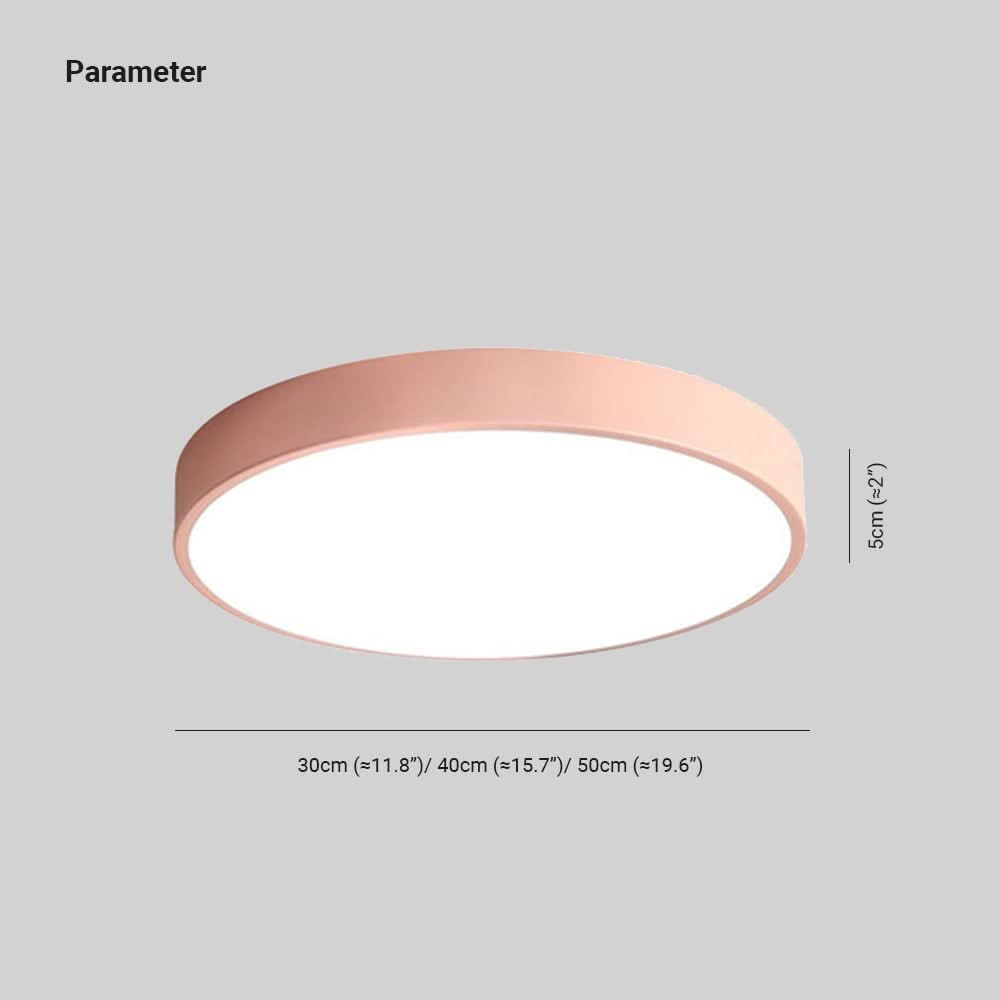 Plafondlamp in Roze en Grijs met Warmwit Licht