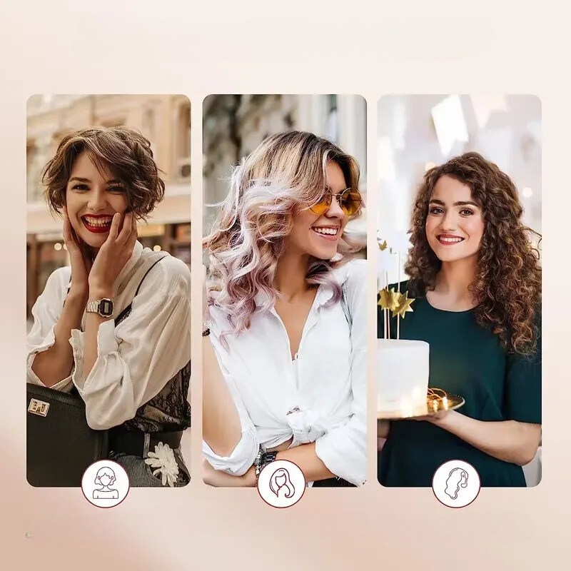 Drievoudige Keramische Haar Krultang – Snel en Pluisvrij Krullen en Golven