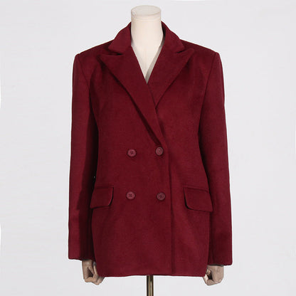 Wollen Damesjas met Ceintuur – Korte Elegante Jas van Hoge Kwaliteit voor Herfst en Winter