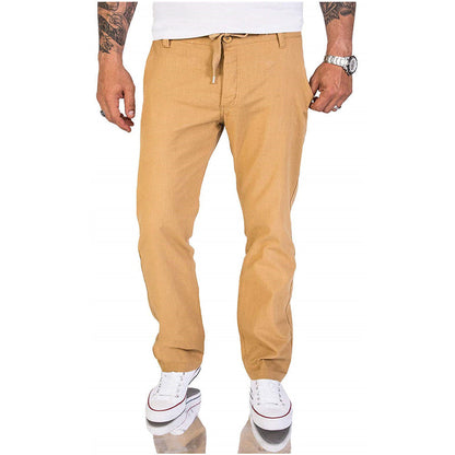 Casual Heren Broek - Katoen - Effen Ontwerp - Comfortabel en Veelzijdig