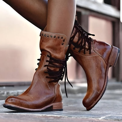 Annia Vegan Laarzen - Duurzame Stijl met Rustieke Charme