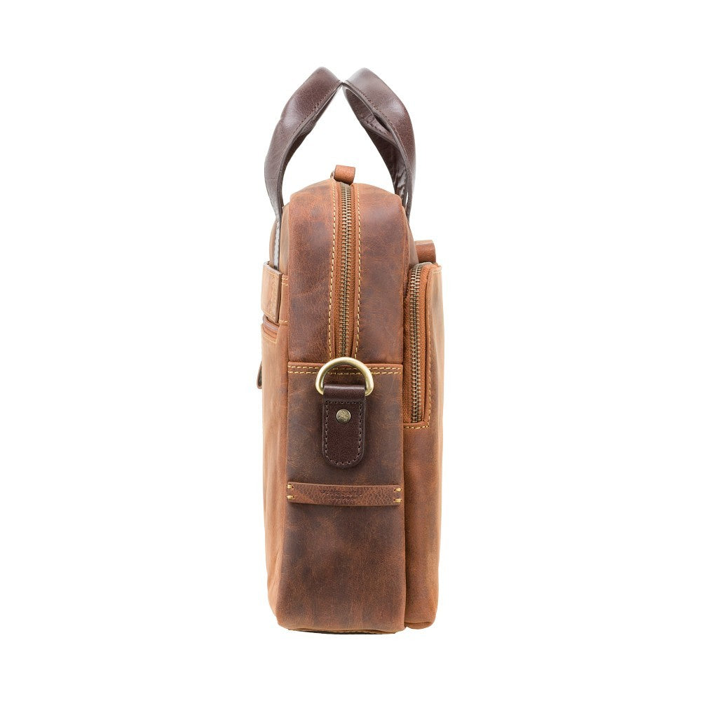 Laptop Tas - Unisex - Hugo 13" Laptoptas van Hoogwaardig Leer met Modern Design en Bescherming