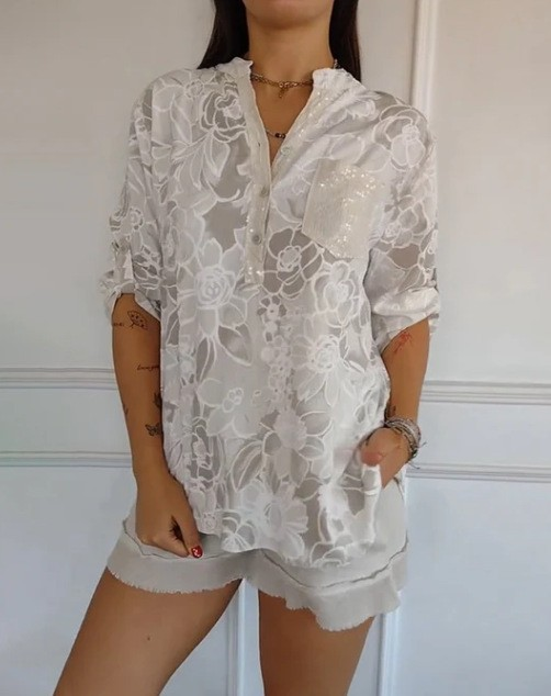Blouse Dames – Luchtig Losvallend Model met Bloemenprint